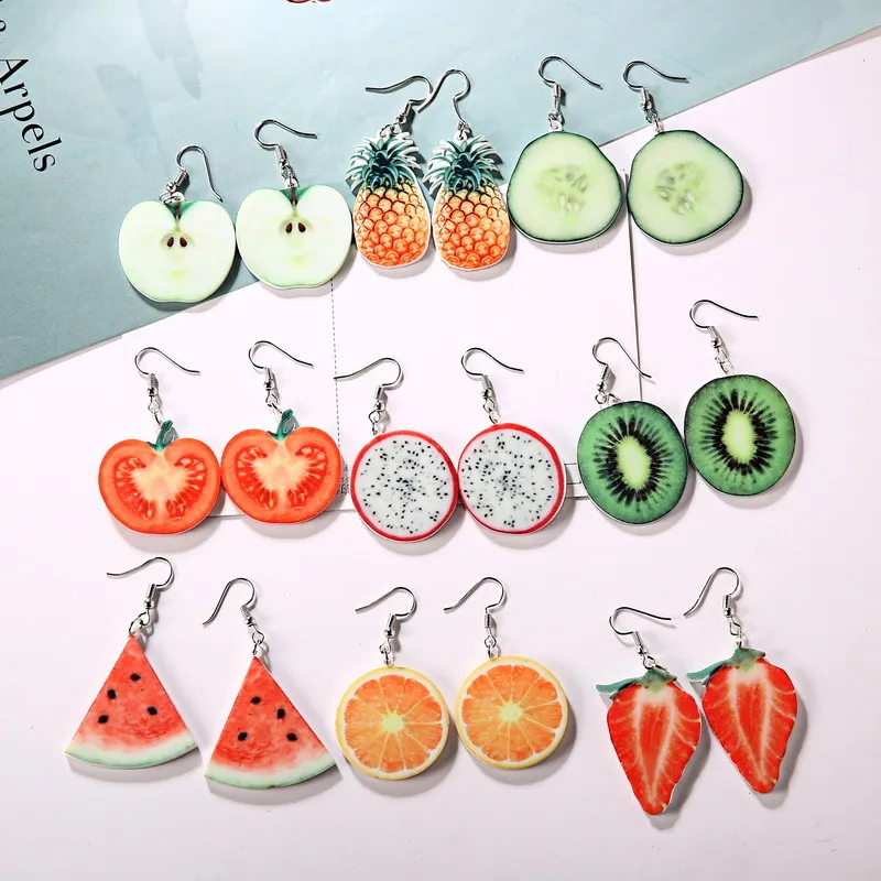 Fashion Creative Acrylic Fruit Earrings