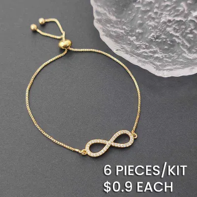 18k Gold Plated Copper Zircon Bracelet