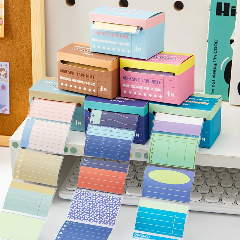 Fashion Creative Multi-Functional Boxed Pull-Out Post-It Notes Sticker Lovable Wind
