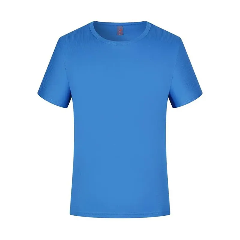 Solid Color Quick-Dry Crewneck Short Sleeve T-Shirt for Men