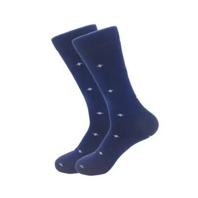 Men Fashion Cotton Contrast Color Patterned Socks