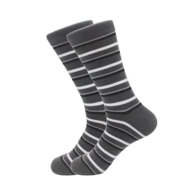 Men Fashion Cotton Contrast Color Patterned Socks