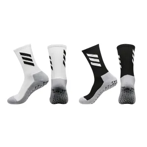 Men Fashion Casual Three Bars Thickened Non-Slip Sports Socks