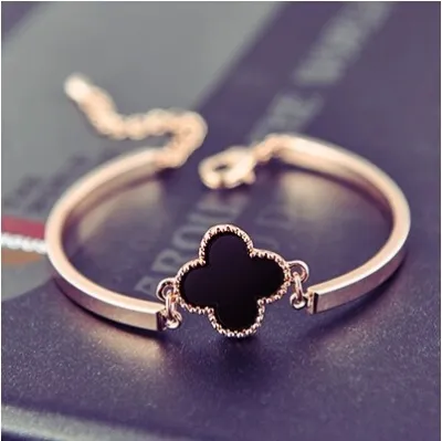 Fashion Four-Leaf Clover Stainless Steel Bracelet