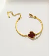 Gold Bracelet Burgundy