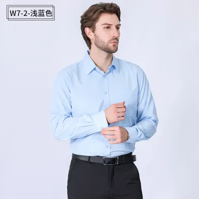 Plus Size Men Formal Business Commute Slim Cardigan Shirt with Pocket