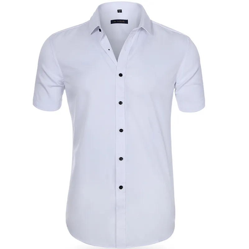 Men Casual Short-Sleeved Commuter Summer Simple Dress Shirts
