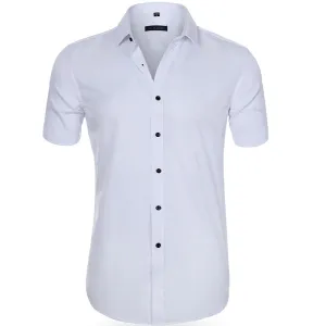 Men Casual Short-Sleeved Commuter Summer Simple Dress Shirts