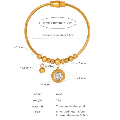 Personalized Various Pendant Star Heart Flower Charm Bracelet in Titanium Steel