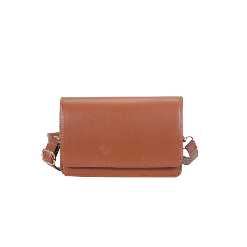 Wholesale Simple Solid Color Flip Square Shoulder Bag