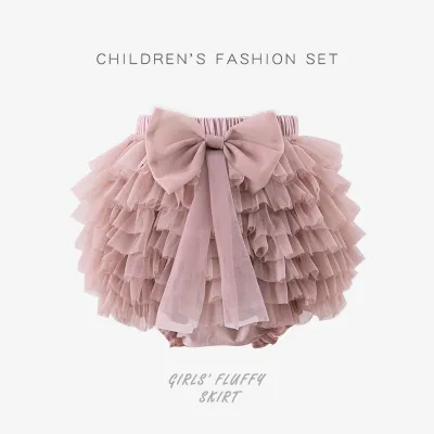 Toddler Girl Princess Summer Cotton Mesh Skirt Culottes