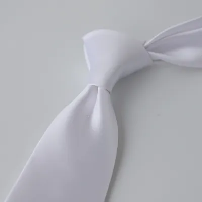 8cm Solid Color Black Burgundy Navy Blue White Basic Men's Tie