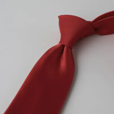 8cm Solid Color Black Burgundy Navy Blue White Basic Men's Tie