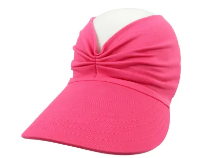 Women Fashion Casual Solid Color Pleated Beach Sports Sun Hat