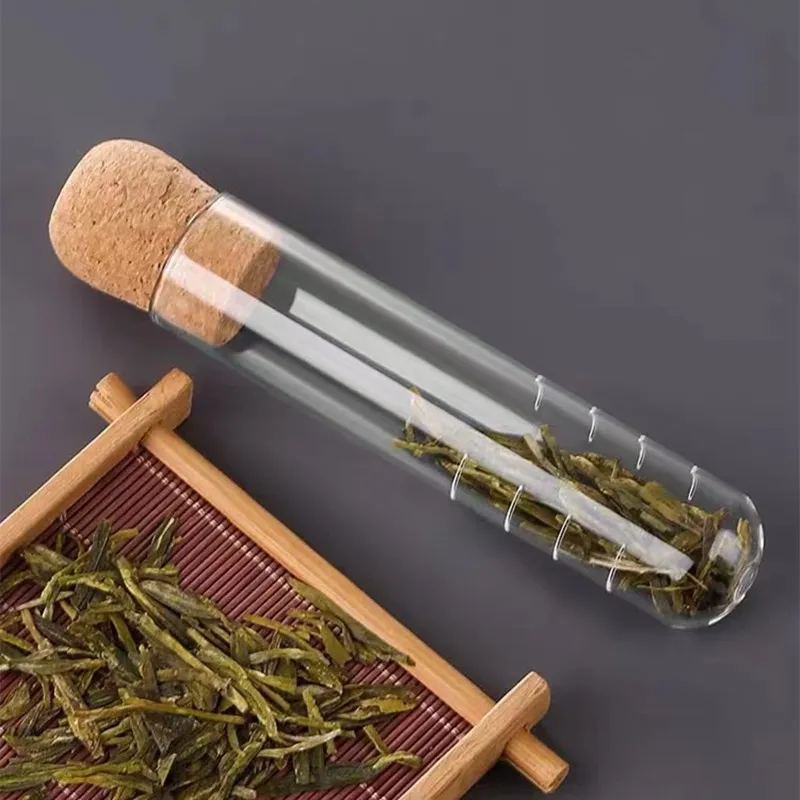 Transparent Glass Test Tube Tea Drain Modern Art