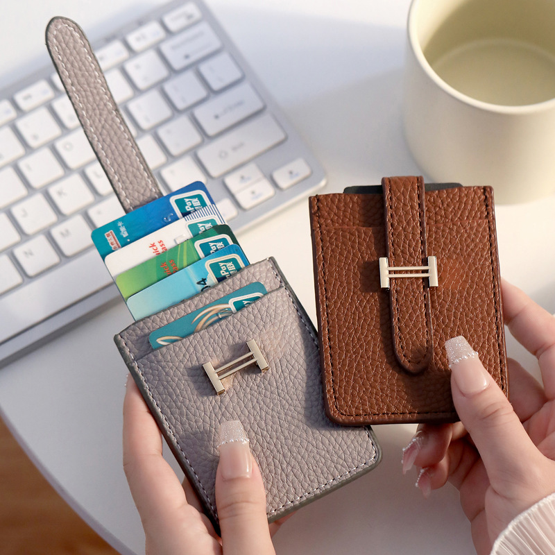 Wholesale Women Simple Thin Lichee Pattern Card Bag Wallet Wholesale Women Simple Thin Lichee Pattern Card Bag Wallet