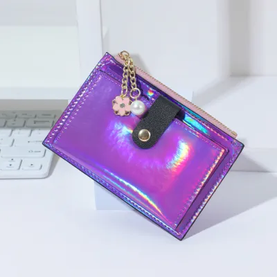 Women Fashion Solid Color Laser PU Leather Wallet 2 Discount