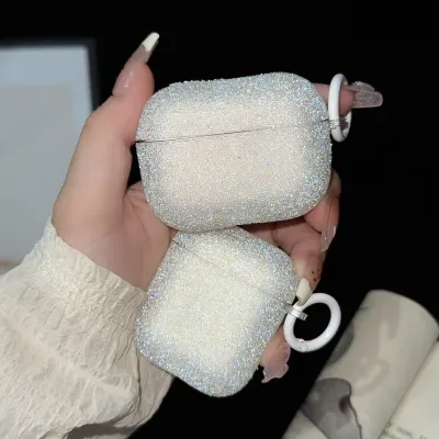 Fashion Solid Color Glitter Earphone Protective Cover Compatible with Apple