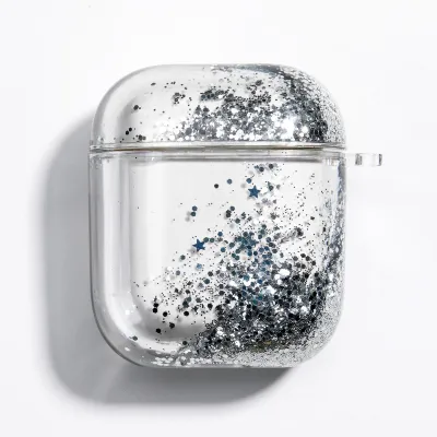 Fashion Creative Solid Color Sequins Glitter Earphone Protective Cover for Airpods