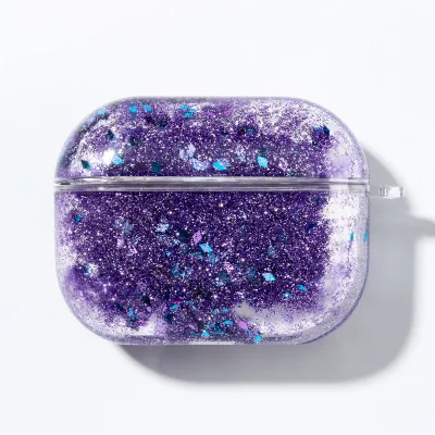 Fashion Creative Solid Color Sequins Glitter Earphone Protective Cover for Airpods