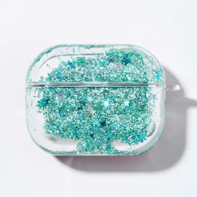 Fashion Creative Solid Color Sequins Glitter Earphone Protective Cover for Airpods
