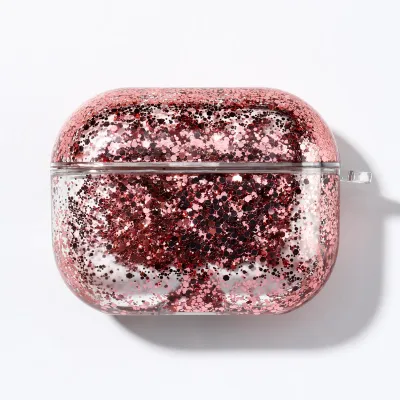 Fashion Creative Solid Color Sequins Glitter Earphone Protective Cover for Airpods