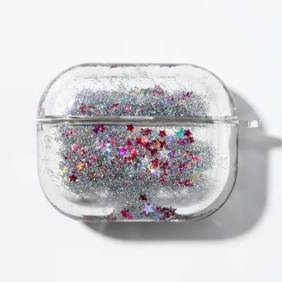 Fashion Creative Solid Color Sequins Glitter Earphone Protective Cover for Airpods