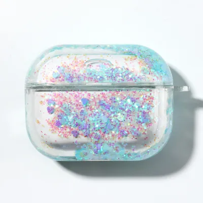 Fashion Creative Solid Color Sequins Glitter Earphone Protective Cover for Airpods