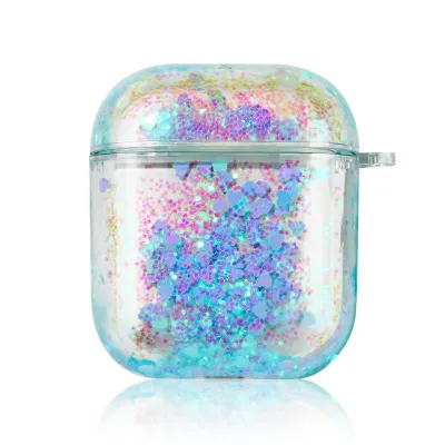 Fashion Creative Solid Color Sequins Glitter Earphone Protective Cover for Airpods
