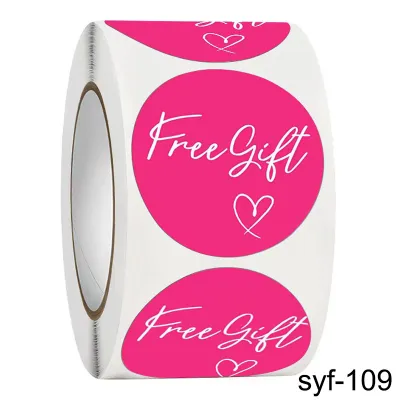 Thank You Gift Slogan Round Copper Plate Adhesive Sticker