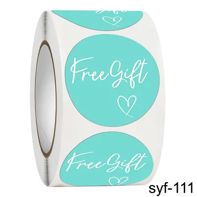 Thank You Gift Slogan Round Copper Plate Adhesive Sticker