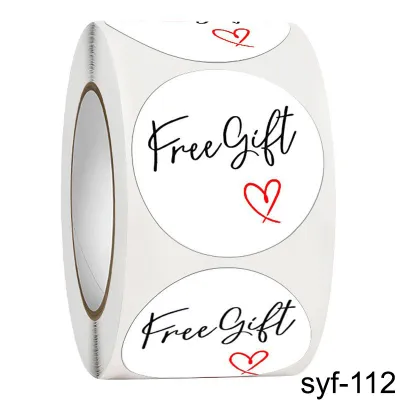 Thank You Gift Slogan Round Copper Plate Adhesive Sticker