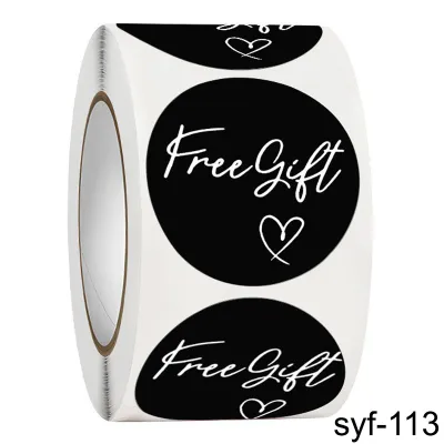 Thank You Gift Slogan Round Copper Plate Adhesive Sticker