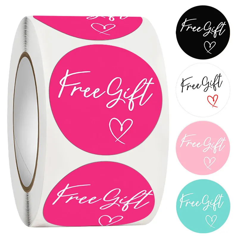 Thank You Gift Slogan Round Copper Plate Adhesive Sticker