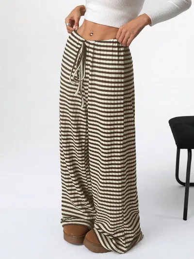 Women Casual Loose Fit Drawstring Pants - Street Hipster Style
