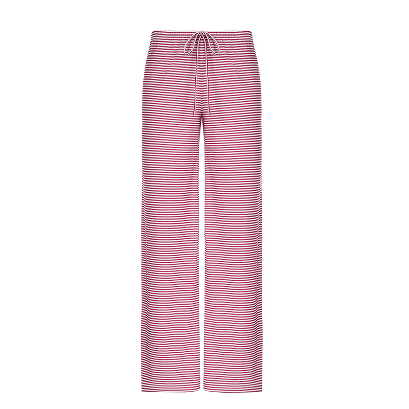 Wholesale Women Fashion Casual Stripe High-Waist Lace-Up