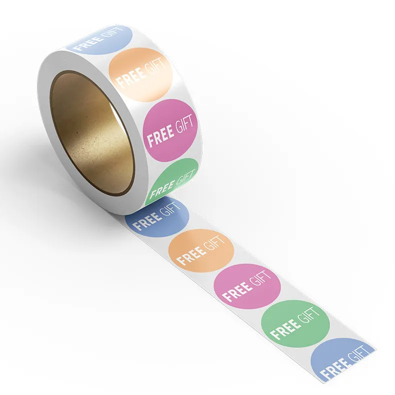 Roll Sealing Free Gift Slogan Decorative Round Sticker For Packaging 500 Stickers/Roll
