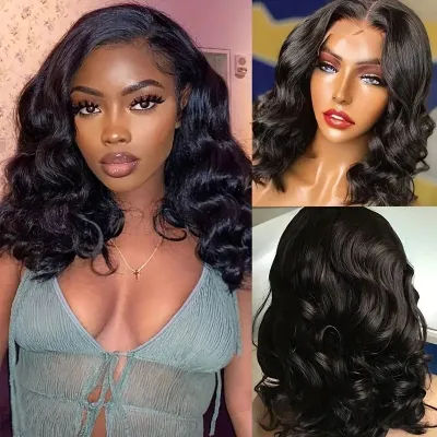 Women Fashion Front Lace Large Wave Long Curly Wig