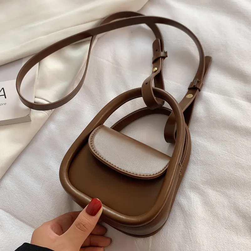 Women Fashion Urban Simplicity Solid Color Mini Crossbody Bag