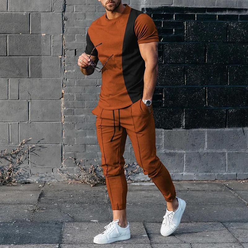 Wholesale Men Casual Digital Print Short-Sleeved T-Shirt