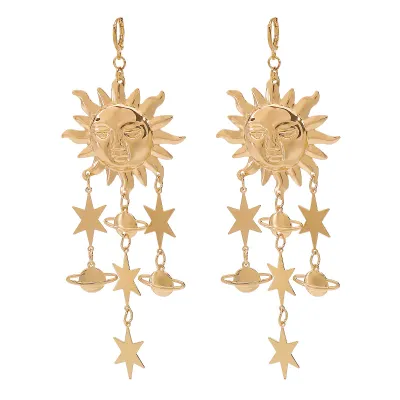 Fashion Creative Star Tassel Vintage Geometric Earrings