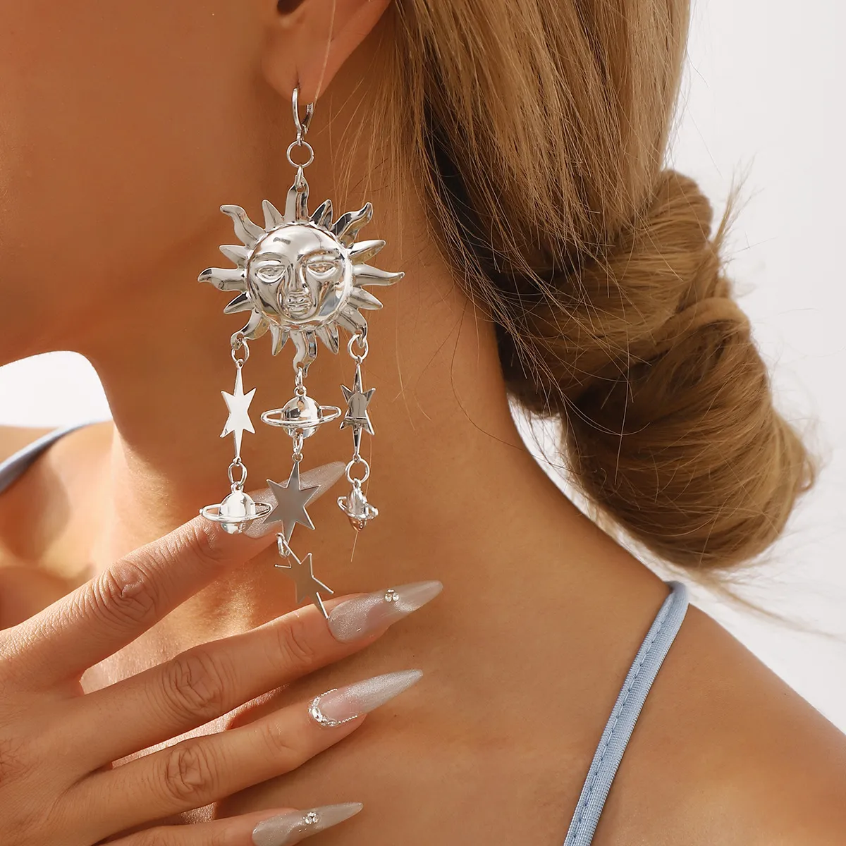 Fashion Creative Star Tassel Vintage Geometric Earrings