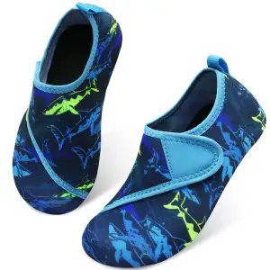 Children's Simple Printed Quick-Dry Breathable Mesh Cut-Resistant Beach Wading Shoes