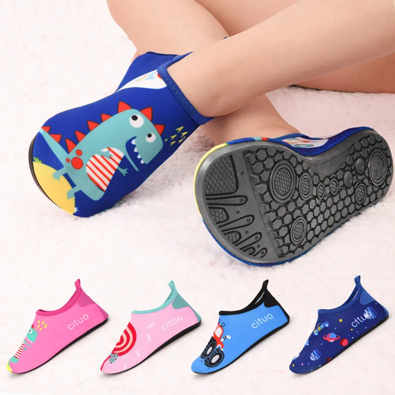 Children Cartoon Print Beach Quick-Drying Wading Shoes for Kids Boys