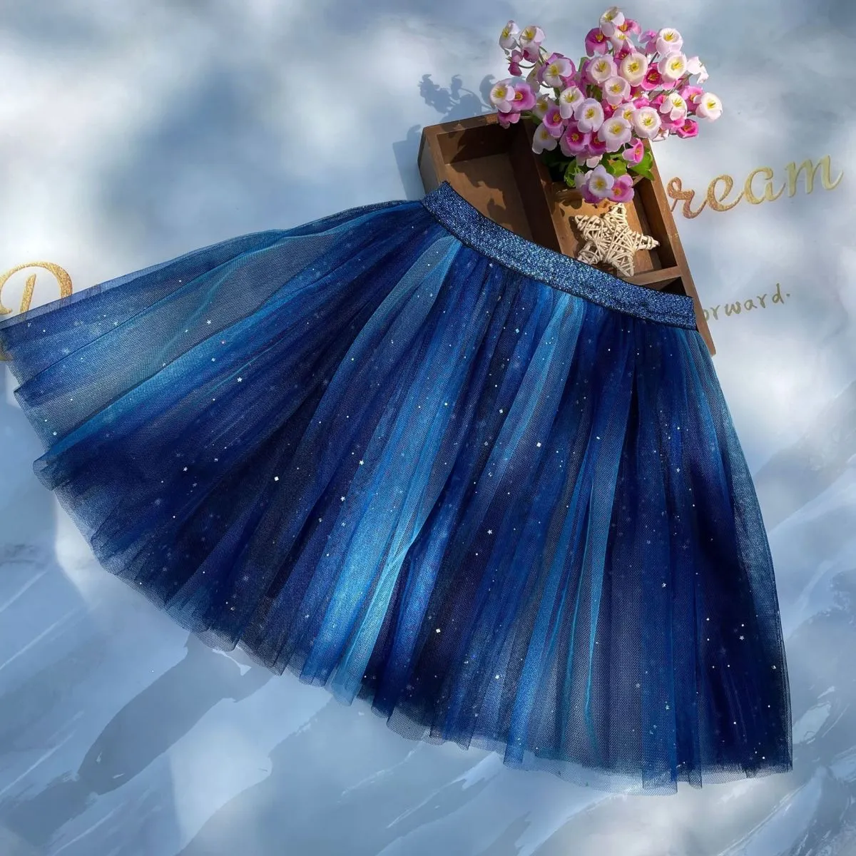 Girl's Fashionable Mesh Tutu Pleated Skirt for Kids 3-14T