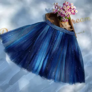 Girl's Fashionable Mesh Tutu Pleated Skirt for Kids 3-14T