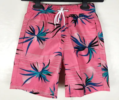 Boy'S Casual Printed Loose Swim Trunks