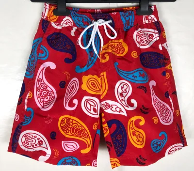 Boy'S Casual Printed Loose Swim Trunks