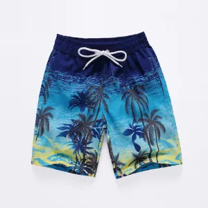 Boy'S Casual Printed Loose Swim Trunks