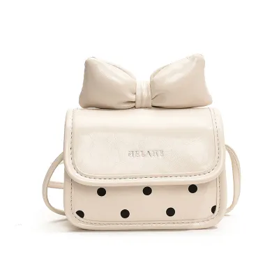 Fashion Children Bow Mini Crossbody Bag Geometric PU